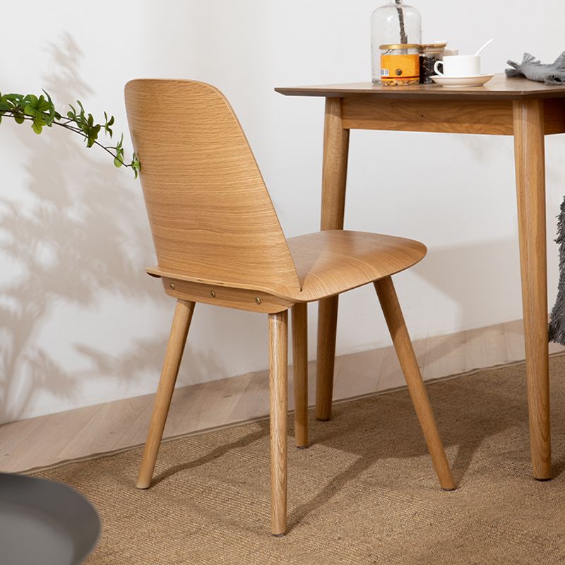 Silla de acento de comedor de madera sólida silla lateral de comedor contemporáneo