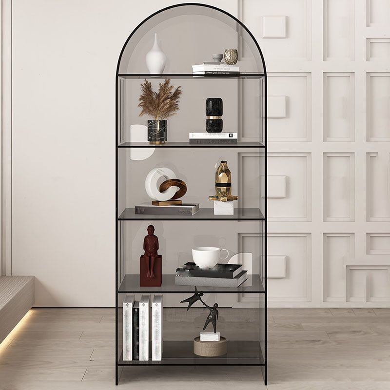 Modern Closed Back Vertical Bookshelf Acrylic Bookcase with Shelves