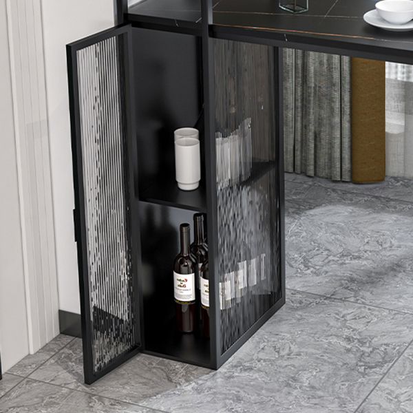 Glam Style Stone Top Counter Table 42-inch Height Table with Wine Rack for Dining Room Clearhalo 'Bar Furniture' 'Bar Tables' 'bar_tables' 'furn' 'furn_bar_tables' 'Furniture' 'furniture_bar_tables' 'Kitchen & Dining Furniture' 1200x1200_d33d40e7-aa6a-41da-91a5-f01eba97801b