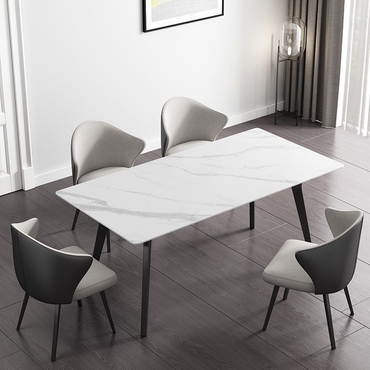 Rectangle Shape Industrial Style Table Sintered Stone Fixed Table for Home Use Clearhalo ' dining_table' 'Dining Tables & Seating' 'Dining Tables' 'furn' 'furn_dining_table' 'Furniture' 'furniture_dining_table' 'Kitchen & Dining Furniture' 'kitchen&dining_furn' 'kitchen' 'kitchen_dining_table' 1200x1200_d33d6b46-8f59-4633-8c25-014bb8edef5b