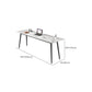 Descrito de la oficina de piedra rectángulo Top Office Modern Writing Desk for Office