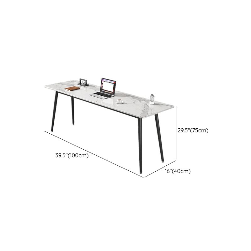 Descrito de la oficina de piedra rectángulo Top Office Modern Writing Desk for Office