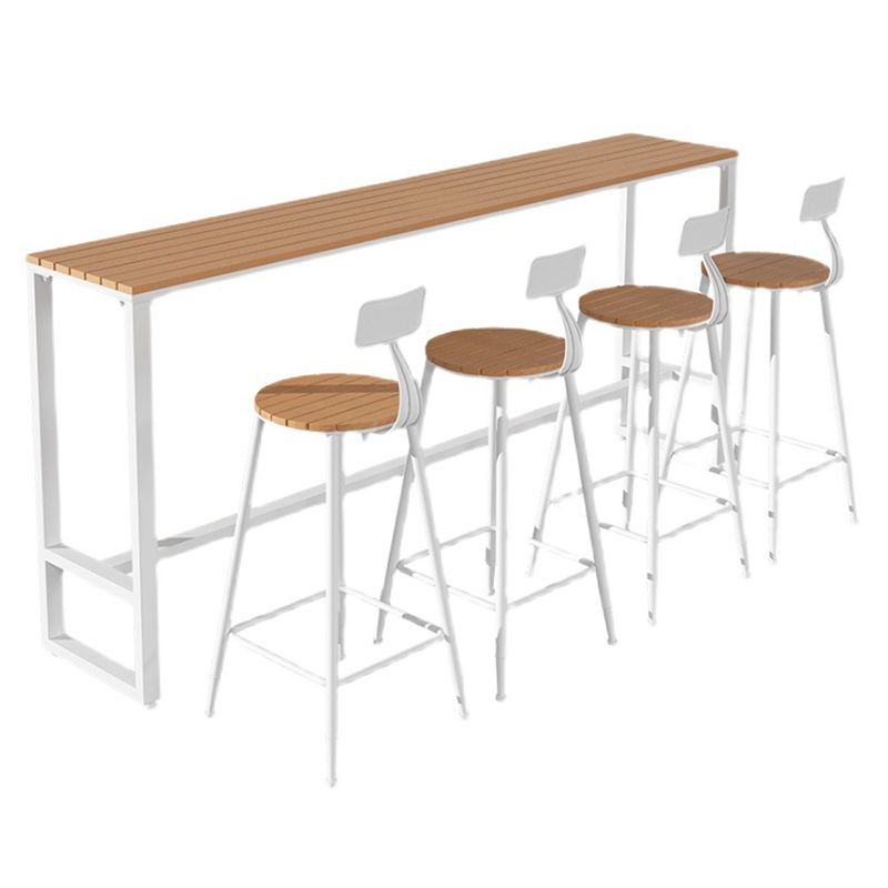 Rechteckiger Bartisch mit Bockgestell, Esstisch für Kaffeezimmer