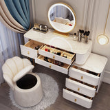 Contemporary Solid Wood With Drawer Bedroom Lighted Mirror Make-up Vanity