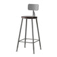 Modern Armless Backrest Counter Stool Iron Bar Stool with Pedal for Milk Tea Shop Clearhalo 'Bar Furniture' 'Bar Stools' 'bar_stools' 'furn' 'furn_bar_stools' 'Furniture' 'Kitchen & Dining Furniture' 1200x1200_d33f7091-fcdb-4ab0-ae01-73dc0f0592f5