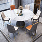 Modern Stone Foldable Dining Table Metal Base for Dining Room Clearhalo 'Dining Tables & Seating' 'Dining Tables' 'dining_table' 'furn' 'furn_dining_table' 'Furniture' 'Kitchen & Dining Furniture' 1200x1200_d33fecc2-e0a3-4795-adab-94dab07db63f