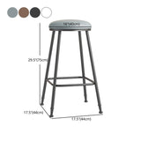 Scandinavian Backless Footrest Barstool Matte Finish Upholstered Home Stool Clearhalo 'Bar Furniture' 'Bar Stools' 'bar_stools' 'furn' 'furn_bar_stools' 'Furniture' 'furniture_bar_stools' 'Kitchen & Dining Furniture' 1200x1200_d340ffcc-c6a4-45a1-a2ef-5ff78308df33