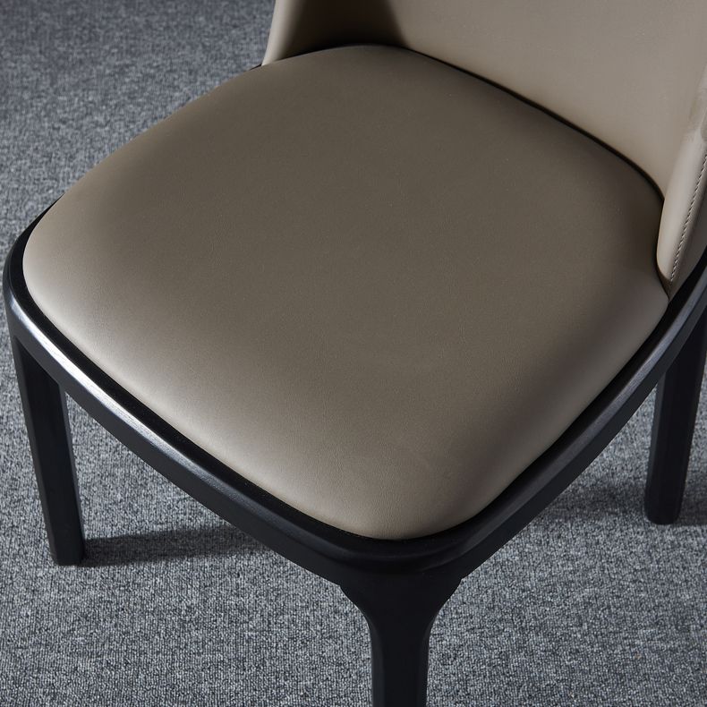 Contemporary Style Side Chairs Armless Parsons Chairs with Wooden Legs Clearhalo ' kitchen&dining_furn' 'Dining Chairs' 'Dining Tables & Seating' 'dining_chair' 'furn' 'furn_dining_chair' 'Furniture' 'furniture_dining_chair' 'Kitchen & Dining Furniture' 'kitchen' 1200x1200_d3412ba9-7a61-4246-842a-21bd16ac04a5