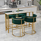 Glam Fabric Upholstered Counter Stool Bucket Seat Low Back Counter Chair