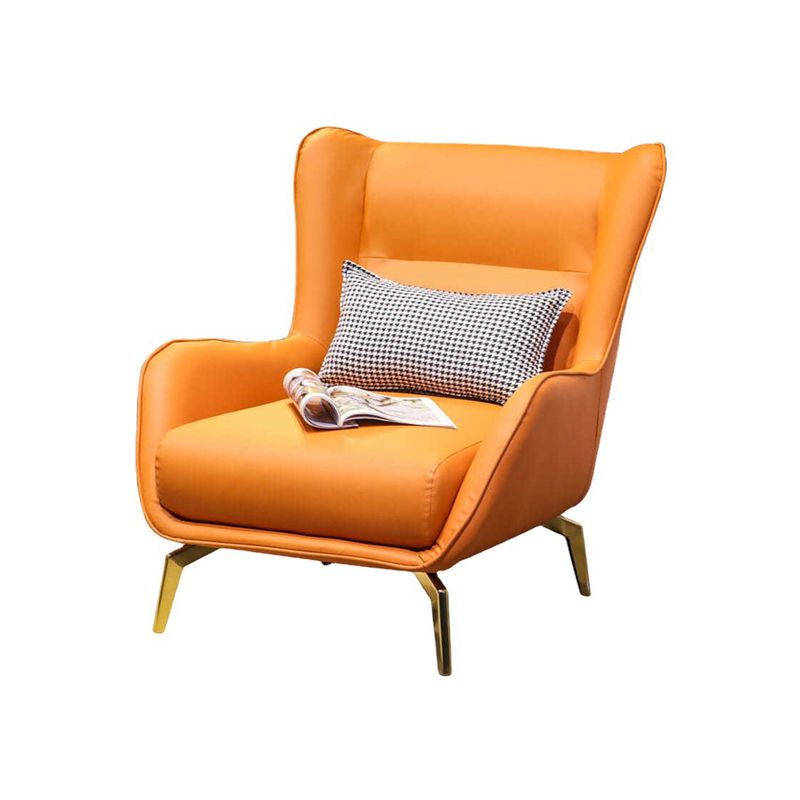 Faux Leather Chair30.7" L x36.6" W x 33.8" H Arms Included Chair Clearhalo 'Accent Chairs' 'accent_chairs' 'Chairs & Seating' 'furn' 'furn_accent_chairs' 'Furniture' 'furniture_accent_chairs' 'Living Room Furniture' 1200x1200_d3438d87-d456-42f7-b7ed-91a617c8d470