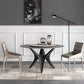 Modern style Round Dinner Table Steel Pedestal Base Table for Room