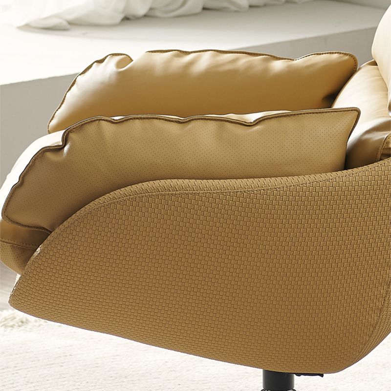 Sedia a braccio a colore solido contemporaneo sedia a base di base a 4 stelle con girevole