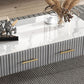 16"H Glam Coffee Table Rectangle 4 Legs Coffee Cocktail Table Clearhalo 'Coffee & Accent Tables' 'Coffee Tables' 'coffee_tables' 'furn' 'furn_coffee_tables' 'Furniture' 'Living Room Furniture' 1200x1200_d345c39c-1cae-4e24-b7fa-fe7e472e993f
