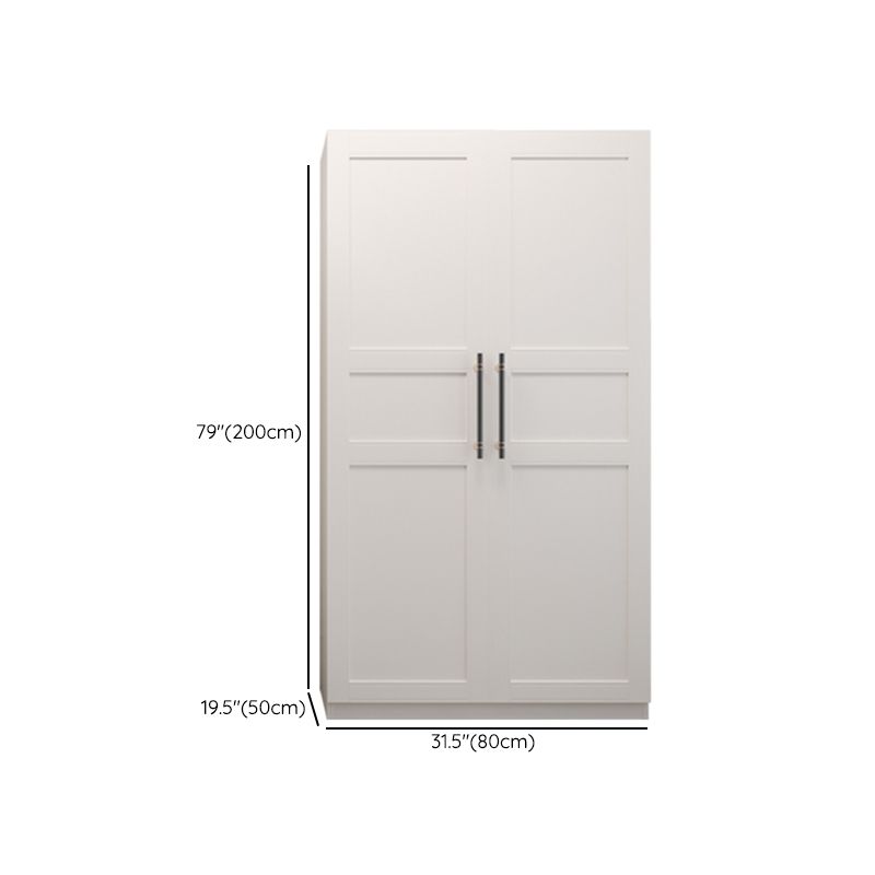 Engineered Wood Wardrobe Armoire Modern White Wardrobe Cabinet