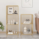 Glam Iron Standard Bookshelf Gold and Black Vertical Bookcase for Bedroom Clearhalo 'Bookcases' 'furn' 'furn_bookcases' 'Furniture' 'furniture_bookcases' 'Office Furniture' 1200x1200_d3474cbc-aca5-4ad8-a5a4-332dce3f2992