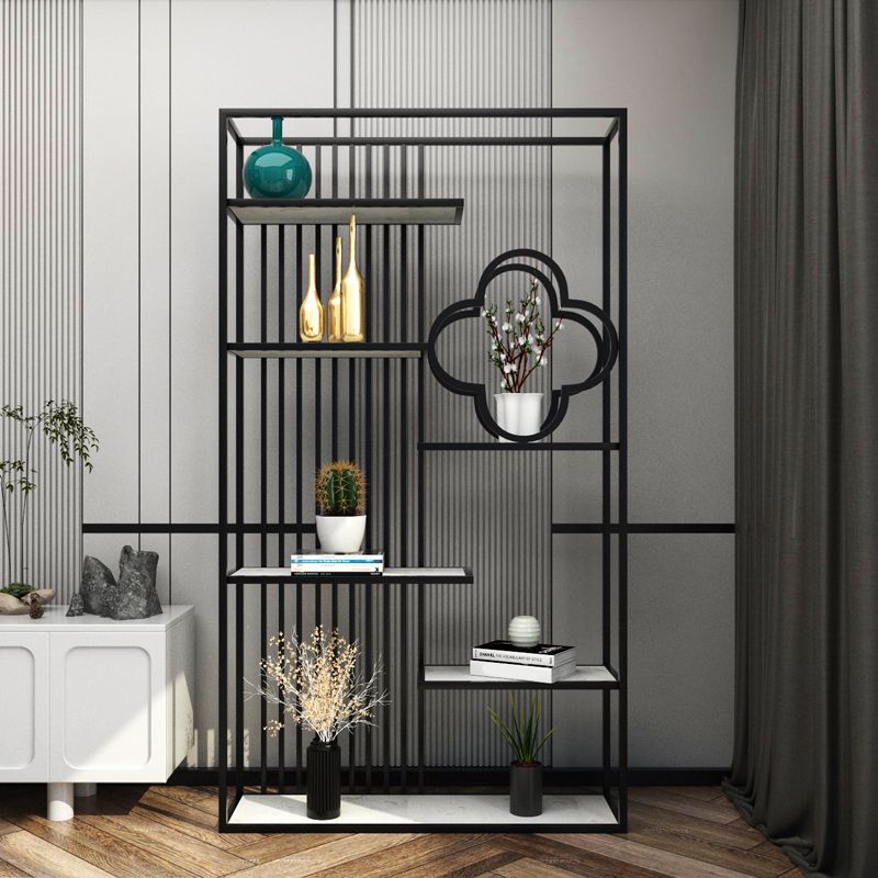 71"H Bookshelf Glam Style Open Back Bookcase for Home Office Study Room Clearhalo 'Bookcases' 'furn' 'furn_bookcases' 'Furniture' 'furniture_bookcases' 'kitchen' 'kitchen_bookcases' 'Living Room Furniture' 'Office Furniture' 1200x1200_d347f30a-917b-495b-8816-5f14bbf23b8a
