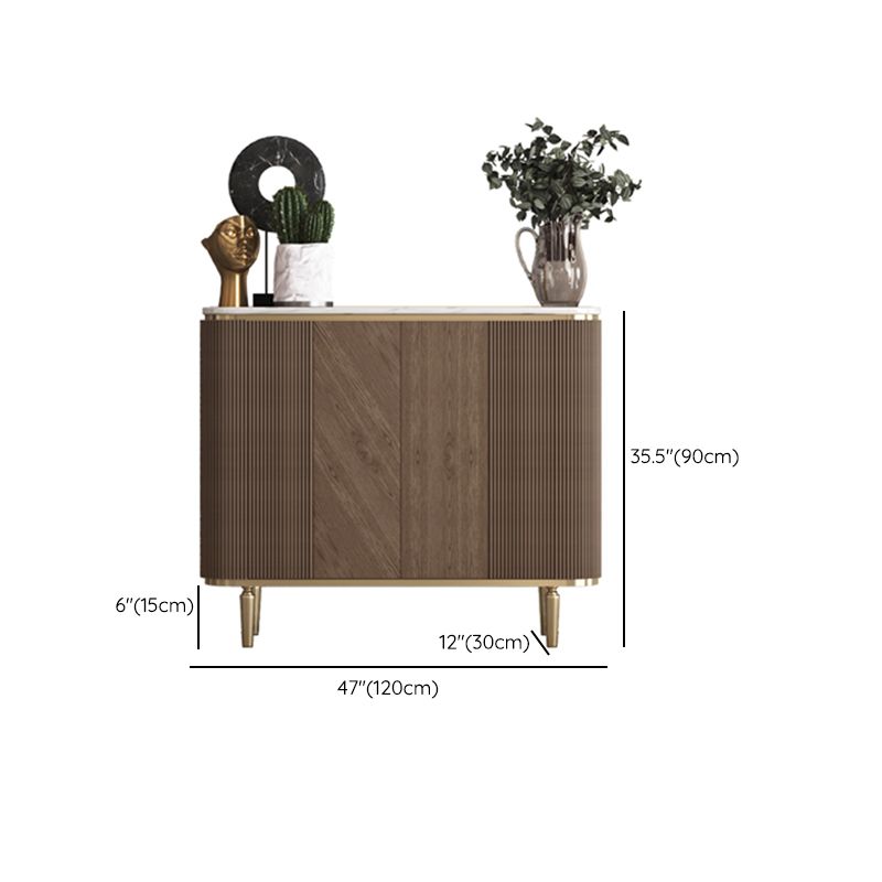 Glam Sideboard Cabinet Marble Sideboard Tavolo con porte per sala da pranzo