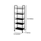 Industrial Iron Etagere Bookshelf Open Vertical Bookshelf with Caster Wheels Clearhalo 'Bookcases' 'furn' 'furn_bookcases' 'Furniture' 'furniture_bookcases' 'kitchen' 'kitchen_bookcases' 'Living Room Furniture' 'Office Furniture' 1200x1200_d34b7fcd-eb0a-4079-8b16-dd90ee0917ff
