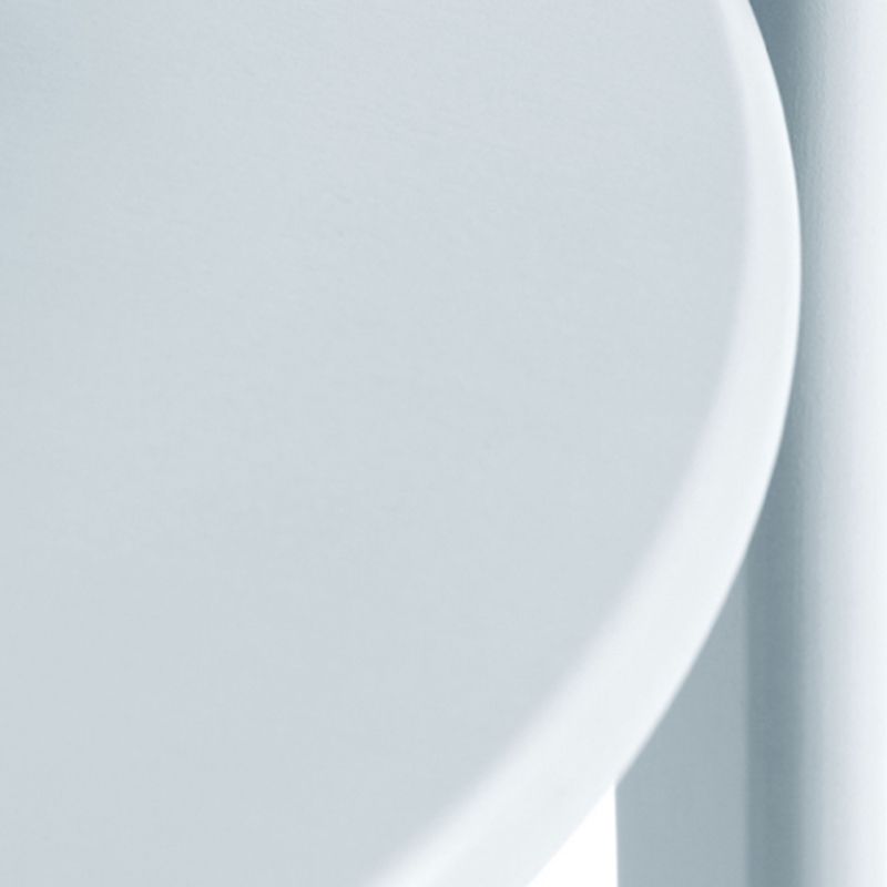 Round Low Back Dining Stools Plastic Barstools with Footrest