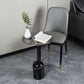 Contemporary Metal End Table Round Pedestal Accent Side Table