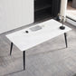 Industriële stijl Stone Writing Desk rechthoekige metalen kantoorbureau