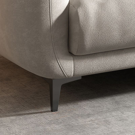 3 Seater 35.4"H Microsuede Solid Color Square Arm Sofa for Living Room