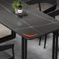 Sintered Stone Dining Table Black Industrial Style Dining Table with Metal Base Clearhalo 'Dining Tables & Seating' 'Dining Tables' 'dining_table' 'furn' 'furn_dining_table' 'Furniture' 'furniture_dining_table' 'Kitchen & Dining Furniture' 'kitchen' 'kitchen_dining_table' 1200x1200_d34f1963-0301-4c57-a345-6aa3a2eba7b0