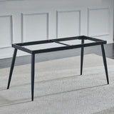 Industrial Style Rectangle Dining Table Stone Dinner Table with Metal 4 Legs Clearhalo ' dining_table' 'Dining Tables & Seating' 'Dining Tables' 'furn' 'furn_dining_table' 'Furniture' 'furniture_dining_table' 'Kitchen & Dining Furniture' 'kitchen&dining_furn' 'kitchen' 'kitchen_dining_table' 1200x1200_d34fa757-67a5-4888-a1ce-c074d250a6bf