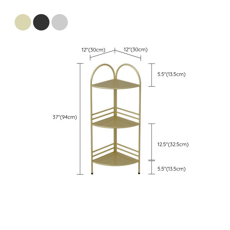 Moderne Bücherregal -Ecke Metal Open Back Regal Bücherregal mit Regalen für Wohnzimmer