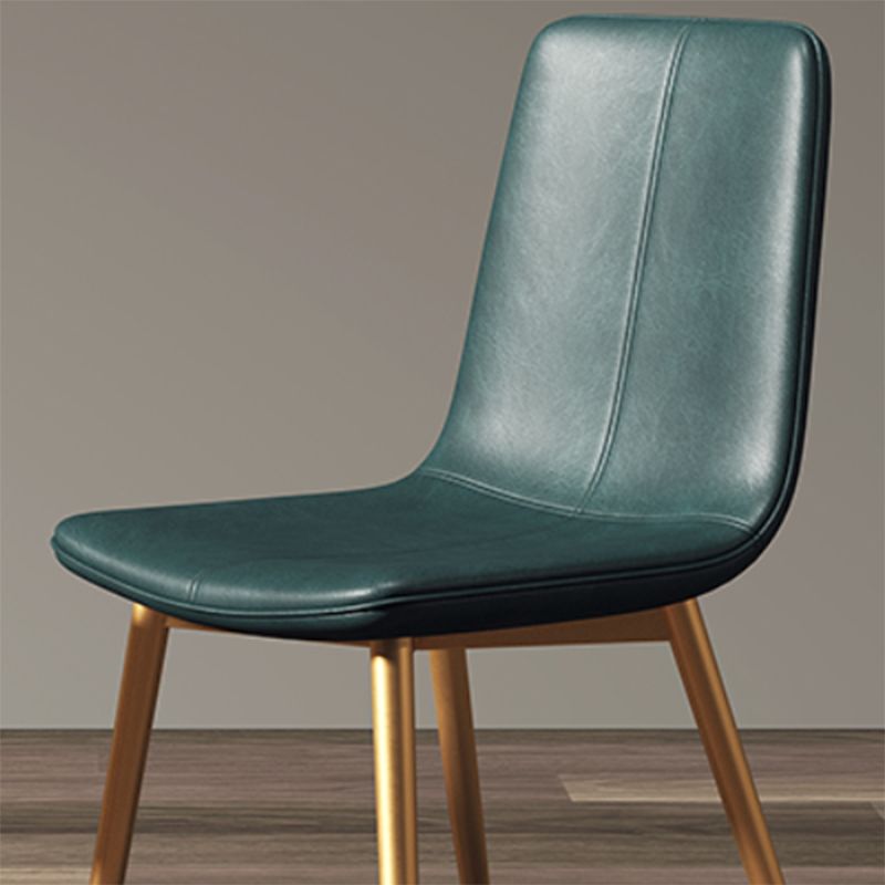 Modern Style Side Chair Faux Leather Dining Chair with Metal Leg Clearhalo 'Dining Chairs' 'Dining Tables & Seating' 'dining_chair' 'furn' 'furn_dining_chair' 'Furniture' 'Kitchen & Dining Furniture' 1200x1200_d353cfd7-7ce7-4049-bf0d-0832469e312d