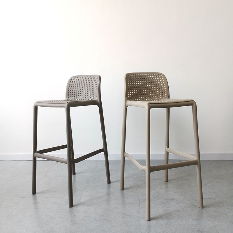 Modern Counter Bar Stool Plastic Armless Bar Stool with Footrest and Backrest Clearhalo 'Bar Furniture' 'Bar Stools' 'bar_stools' 'furn' 'furn_bar_stools' 'furniture_bar_stools' 'Kitchen & Dining Furniture' 'kitchen&dining_furn' 'kitchen' 'kitchen_furn' Furniture' 1200x1200_d3543be1-33dc-4623-8645-856c291159d3