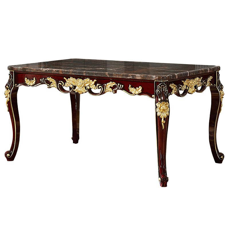 Rectángulo de muebles de mármol 4 patas colección de comedor para comedor