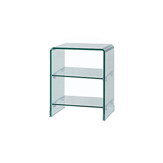 Moderno tavolo da tavolo da tavolo laterale in vetro quadrato in vetro per soggiorno