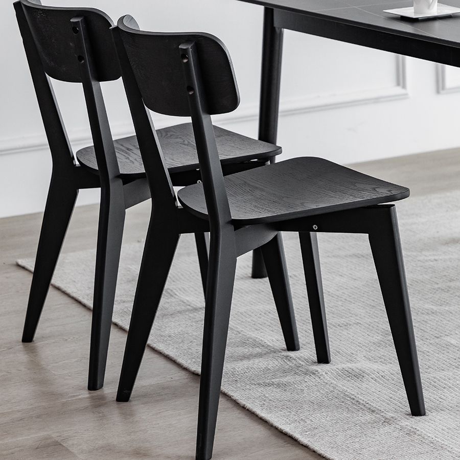 Eigentijdse stijl zijstoel hout open rug eetkamerstoel voor eetkamer