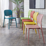 Contemporary Style Open Back Plastic Home Use Dining Side Chair Clearhalo 'Dining Chairs' 'Dining Tables & Seating' 'dining_chair' 'furn' 'furn_dining_chair' 'Furniture' 'Kitchen & Dining Furniture' 1200x1200_d35bb552-31c1-445f-968e-fe13101e41b0