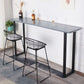 Indoor Grey Wood Bar Set 1/2/3 Pieces Rectangle Industrial Table and Stool Set