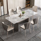 Minimalist Sintered Stone Extendable Dining Set Rectangle Kitchen Dining Set with Double Pedestal Clearhalo 'Dining Room Sets' 'Dining Tables & Seating' 'dining_room_set' 'furn' 'furn_dining_room_set' 'Furniture' 'furniture_dining_room_set' 'Kitchen & Dining Furniture' 'kitchen&dining_furn' 'kitchen' 1200x1200_d35c8901-811d-43c1-93e3-1abde8133806