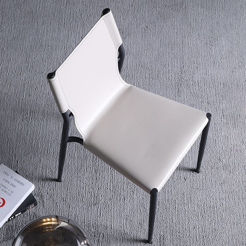 Contemporary Dining Leather Chair Armless Side Chair for Home Use Clearhalo 'Dining Chairs' 'Dining Tables & Seating' 'dining_chair' 'furn' 'furn_dining_chair' 'Furniture' 'furniture_dining_chair' 'Kitchen & Dining Furniture' 1200x1200_d35d99ba-6aa0-40e5-ac26-88003097757e