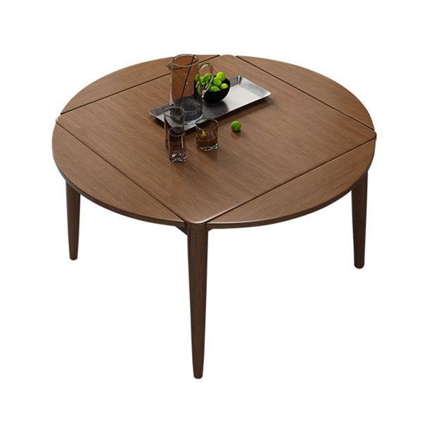 Modern Style Rubberwood Dinner Table Round Drop-Leaf Table for Home Use Clearhalo ' dining_table' 'Dining Tables & Seating' 'Dining Tables' 'furn' 'furn_dining_table' 'Furniture' 'furniture_dining_table' 'Kitchen & Dining Furniture' 'kitchen&dining_furn' 'kitchen' 'kitchen_dining_table' 1200x1200_d35ed2cf-4871-4df3-9613-e0b584666e51