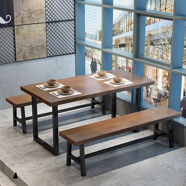 Set di tavoli da pranzo industriale 1/2/3/5 PC Tavolo in legno massiccio con sedie a braccio