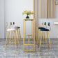 White Glam Style Bar Table in Iron Top and Faux Marble Bar Table, Only Table Clearhalo 'Bar Furniture' 'Bar Tables' 'bar_tables' 'furn' 'furn_bar_tables' 'Furniture' 'furniture_bar_tables' 'Kitchen & Dining Furniture' 1200x1200_d35f78e8-15b3-4bb2-b8e1-48e789d8240f