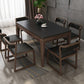 Rectangle Stone Top Dining Table Solid Wood 4 Legs Dining Table for Dining Room Clearhalo 'Dining Tables & Seating' 'Dining Tables' 'dining_table' 'furn' 'furn_dining_table' 'Furniture' 'Kitchen & Dining Furniture' 1200x1200_d3608625-088f-42b7-a820-8702ea53baaf