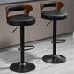Hedendaagse metalen ontlasting PU Leather Barstools in matte afwerking voor thuis