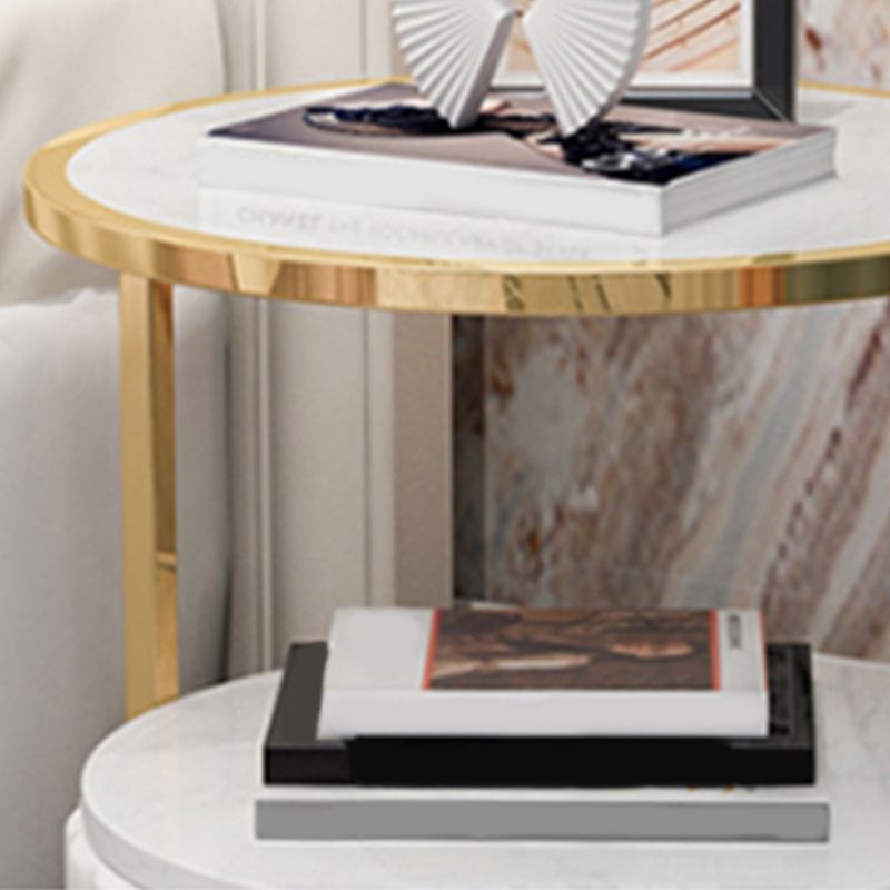 Modern de almacenamiento abierto Nightsand Stone Top Top 20 pulgadas de altura de 1 cortavadora