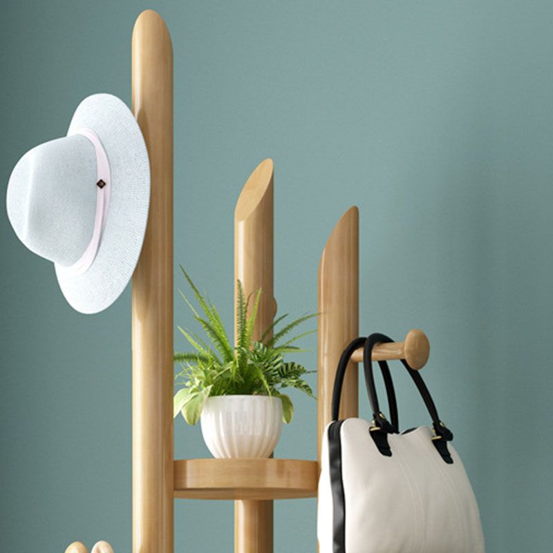 Mid Century Modern Hall Stand Wooden Hall Stand with Storage Shelf Organizer Clearhalo 'Entry & Mudroom Furniture' 'furn' 'furn_hall_tree_coat_racks' 'Furniture' 'Hall Trees & Coat Racks' 'hall_tree_coat_racks' 1200x1200_d3634449-755a-4d2a-a080-5d667c78a121