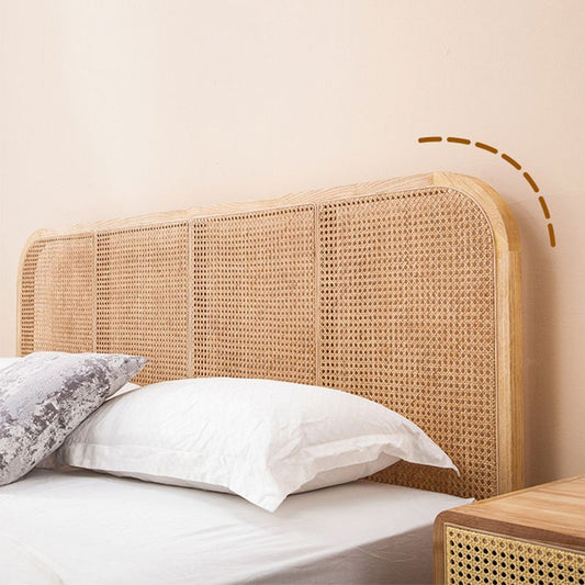 Massives Holzpaneelbett tropisches Standardbett mit maßgeschneiderten goldenen Beinen