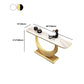 White/Black Console Table Glam Stone Console Table- 11.81" D x 29.5" H Clearhalo 'Console Tables' 'console_tables' 'Entry & Mudroom Furniture' 'furn' 'furn_console_tables' 'Furniture' 1200x1200_d364bae4-9668-4476-a136-96e81f1232c8