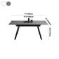 Rectangle Industrial Dining Table Extendable Sintered Stone Table with 4 Black Legs Clearhalo ' dining_table' 'Dining Tables & Seating' 'Dining Tables' 'furn' 'furn_dining_table' 'Furniture' 'furniture_dining_table' 'Kitchen & Dining Furniture' 'kitchen&dining_furn' 'kitchen' 'kitchen_dining_table' 1200x1200_d364c3f6-9d6a-46e6-966e-2b6bac729e4d