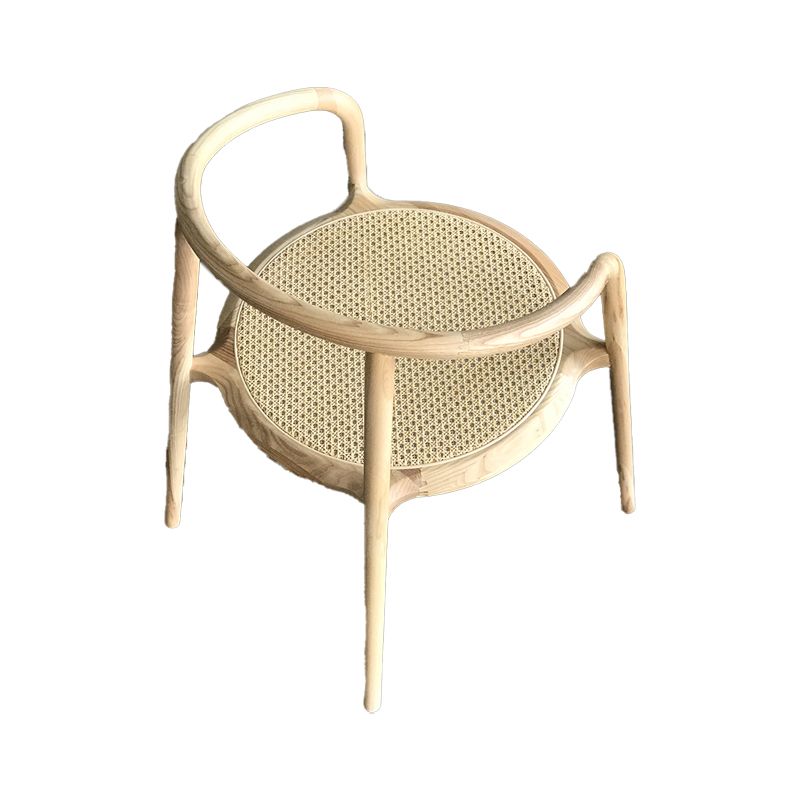 Indoor Solid Wood Dining Chair Open Back Dining Arm Chair for Dining Room