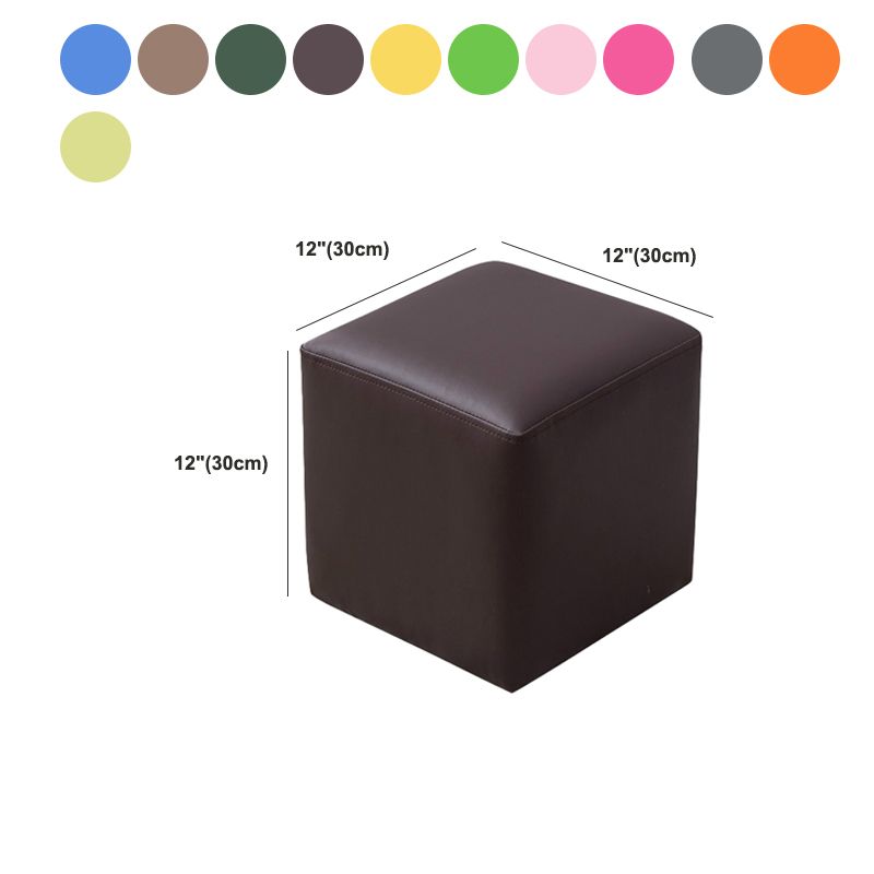 Modern Leather Standard Solid Color Stain Resistant Standard for Drawing Room Clearhalo 'furn' 'furn_ottomans_poufs' 'Furniture' 'Living Room Furniture' 'Ottomans & Poufs' 'ottomans_poufs' 1200x1200_d36933b5-7bde-4ee1-877e-94ab1d2f6812